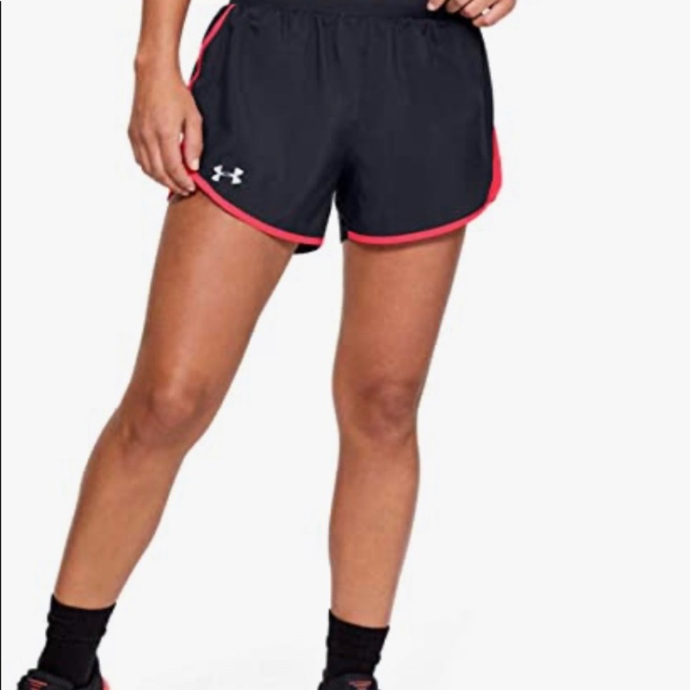 Small Black Under Armour Shorts With Pink Trim